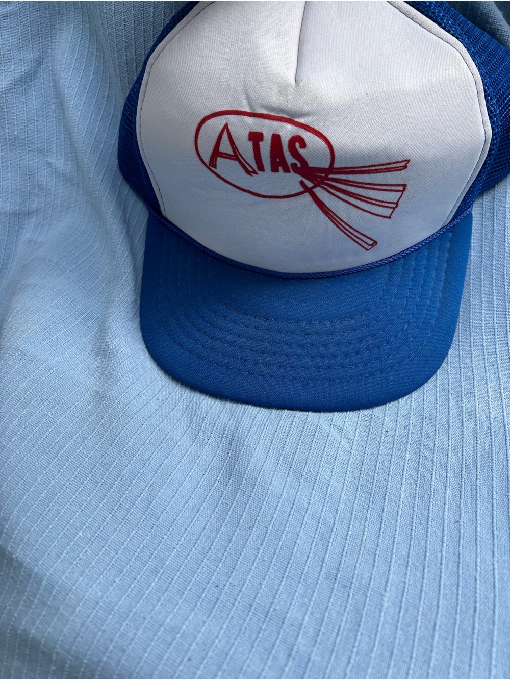 🎃2/$8- Blue and White ATAS Trucker Hat